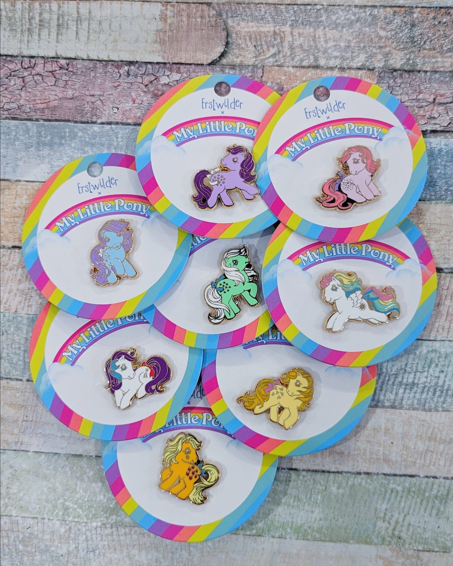 My Little Pony Complete Enamel Pin Collection - Rockamilly-Jewellery-Vintage