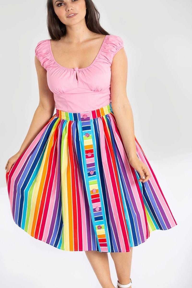 Over The Rainbow Skirt - Rockamilly-Skirts & Shorts-Vintage