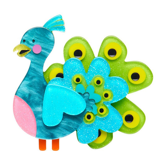 Percy the Peacock Brooch - Rockamilly-Jewellery-Vintage