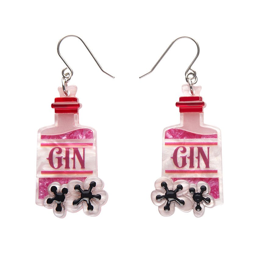 Pink Gin Party Drop Earrings - Rockamilly-Jewellery-Vintage