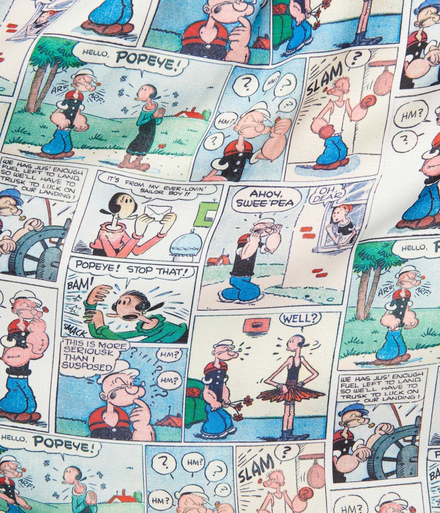 Popeye Classic Comic Print Swing Dress - Rockamilly-Dresses-Vintage