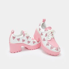 Princess Juice Heart Chunky Shoes - Rockamilly-Shoes-Vintage
