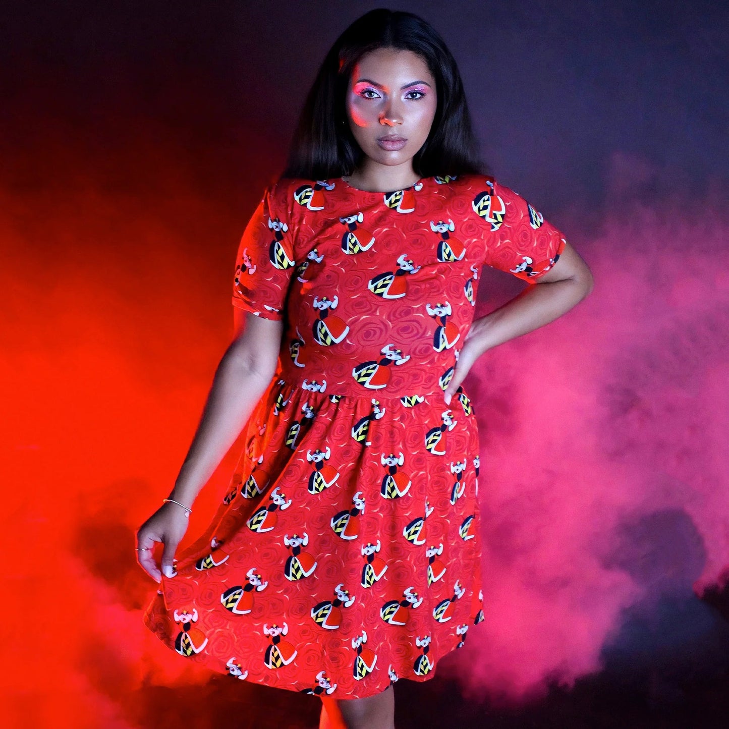 Queen of Hearts Rose Dress - Rockamilly-Dresses-Vintage