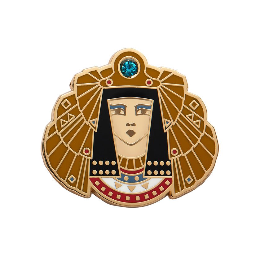 Queen of the Nile Cleopatra Enamel Pin - Rockamilly-Jewellery-Vintage