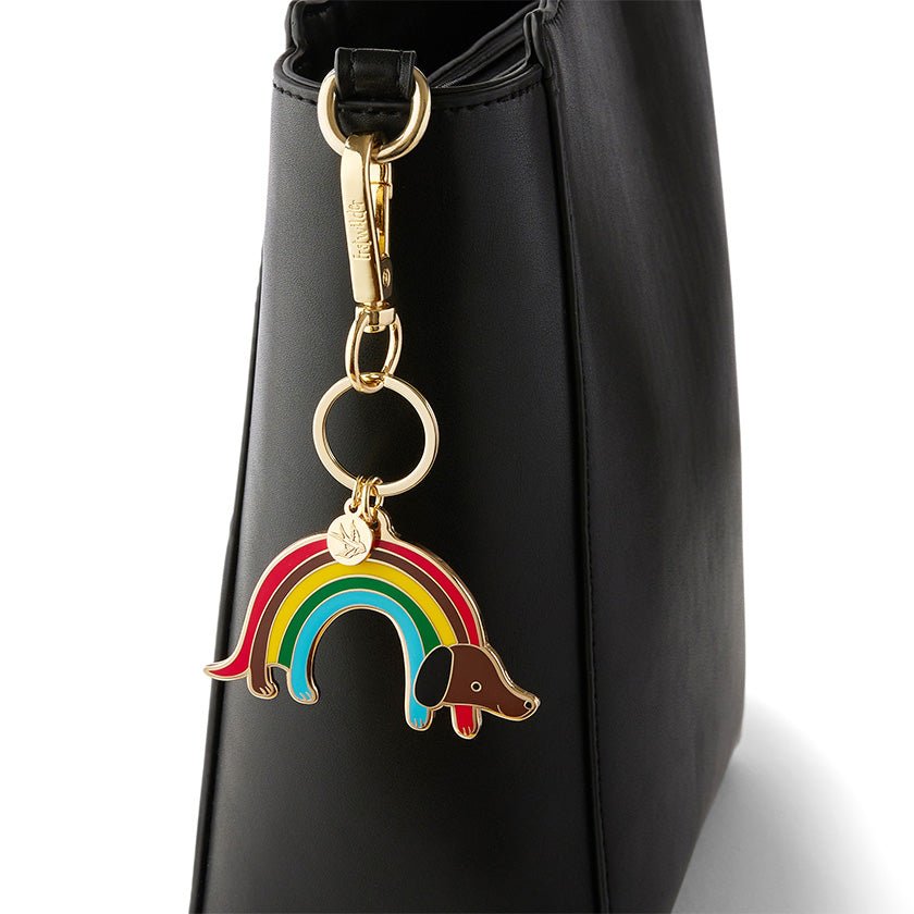 Rainbow Ruff Key Ring - Rockamilly-Jewellery-Vintage