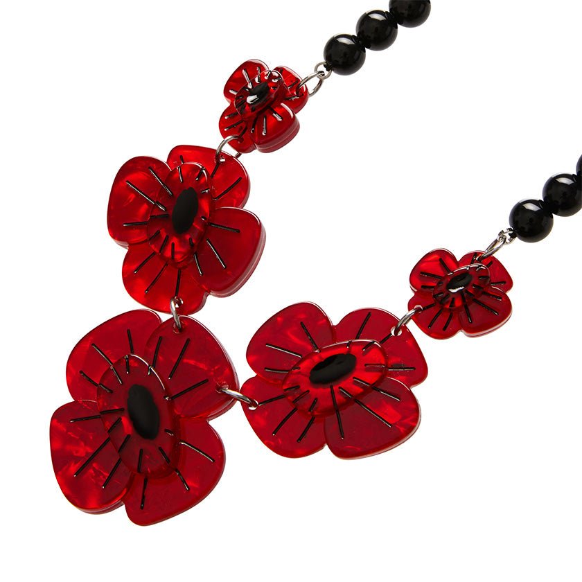 Remembrance Poppy Necklace - Rockamilly-Accessories-Vintage