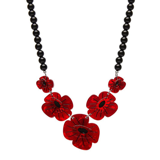 Remembrance Poppy Necklace - Rockamilly-Accessories-Vintage