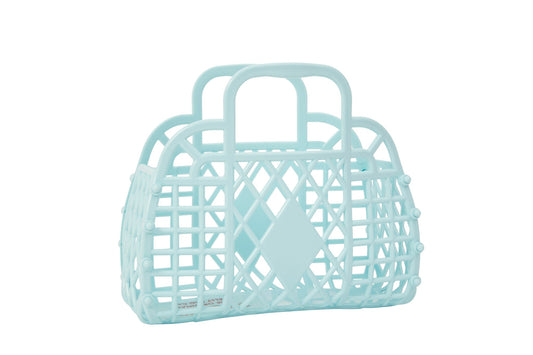 Retro Basket - Mini Blue - Rockamilly-Bags & Purses-Vintage