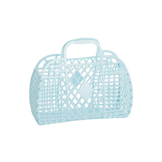 Retro Basket - Small Blue - Rockamilly-Bags & Purses-Vintage