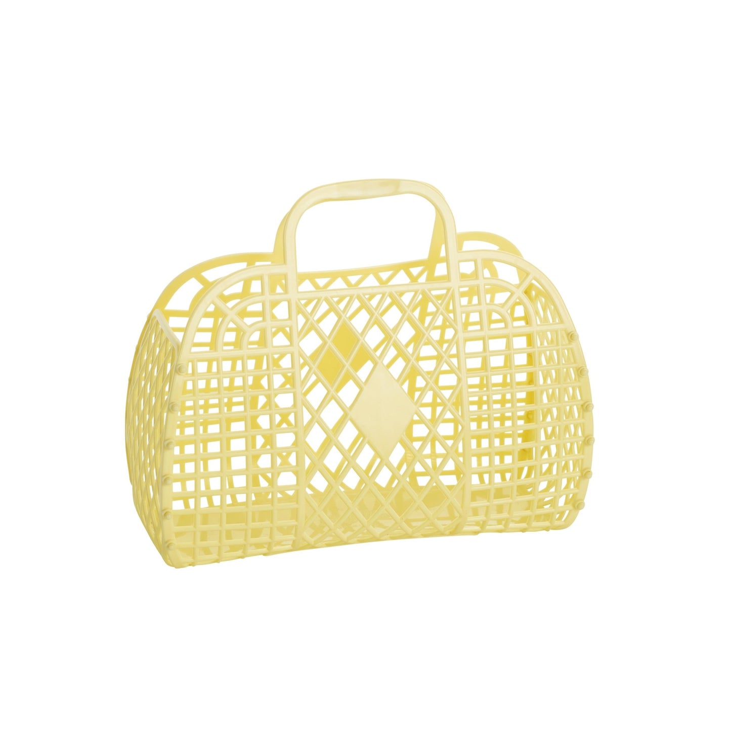 Retro Basket - Small Yellow - Rockamilly-Bags & Purses-Vintage