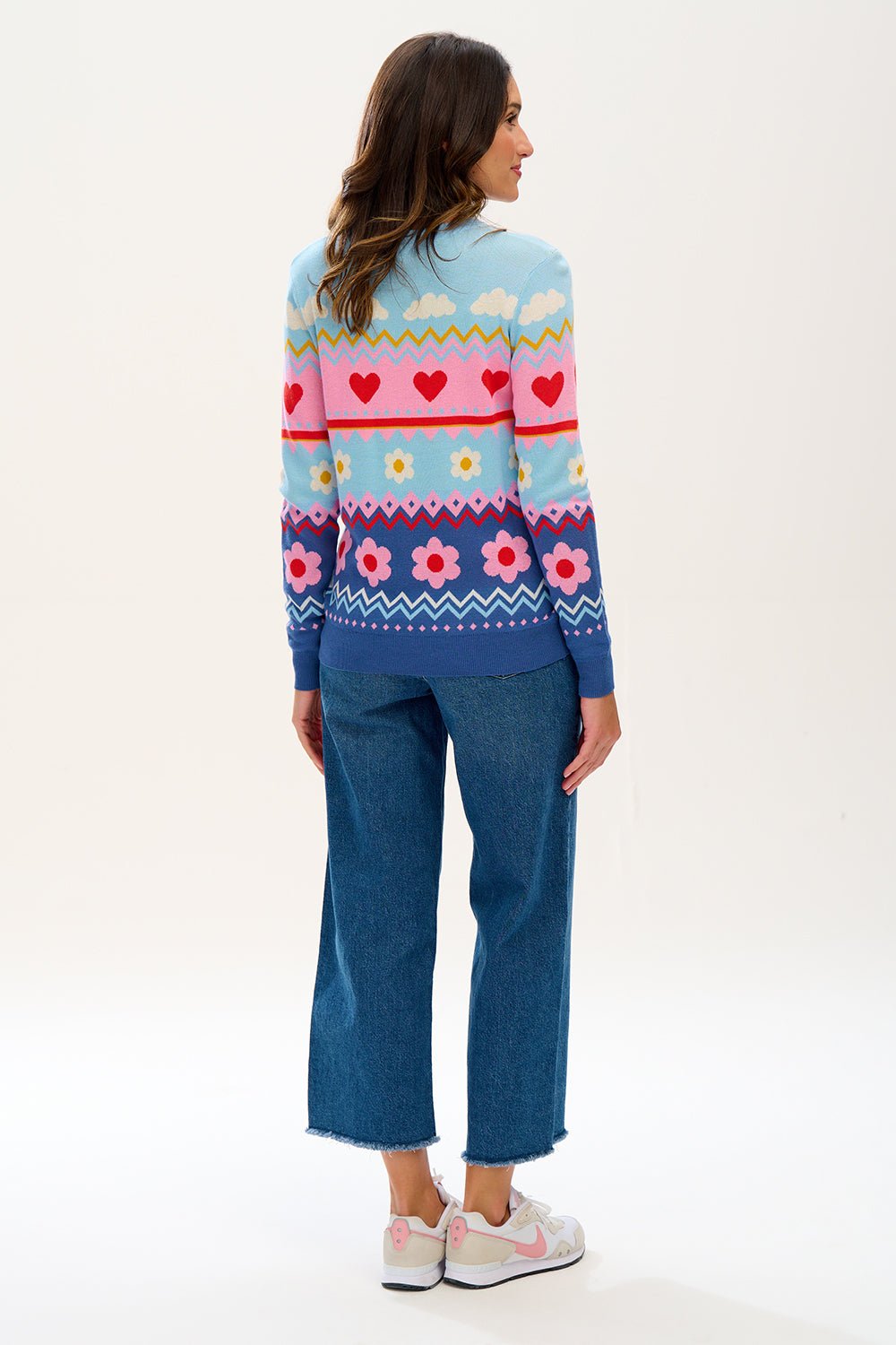 Rosie Fairisle Jumper - Blue, Multi Summer Loving - Rockamilly-Knitwear-Vintage