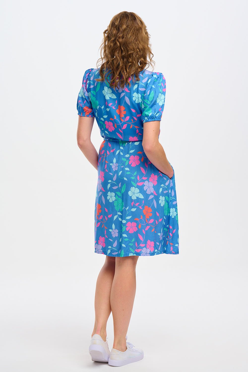 Salma Shirt Dress - Floral Vine - Rockamilly-Dresses-Vintage