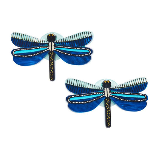 Sapphire Sky Dancer Hair Clips Set - Rockamilly-Jewellery-Vintage