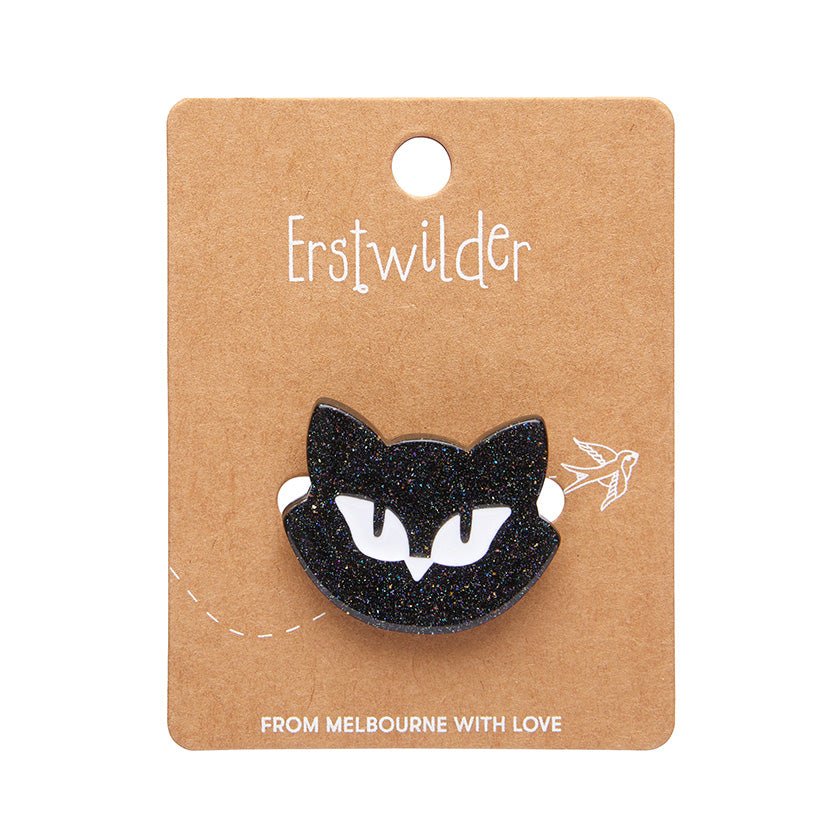 Shadow The Cat Mini Brooch - Rockamilly-Jewellery-Vintage