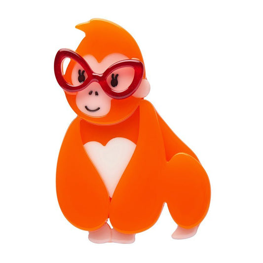 Short-Sighted Sophie Gorilla Brooch - Rockamilly-Jewellery-Vintage