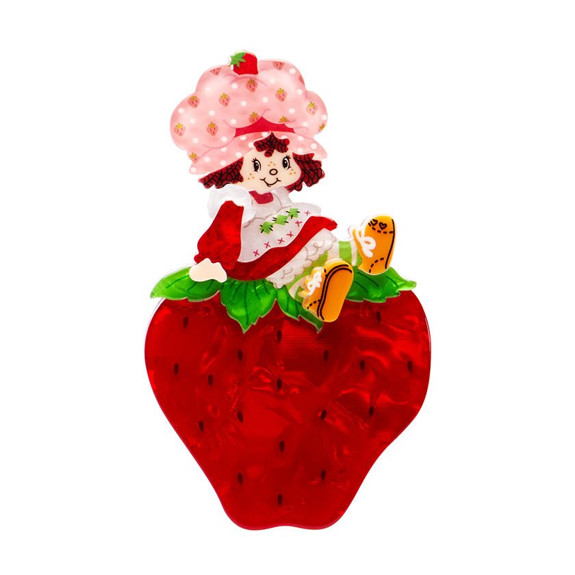 Sitting on a Strawberry Brooch - Rockamilly-Jewellery-Vintage