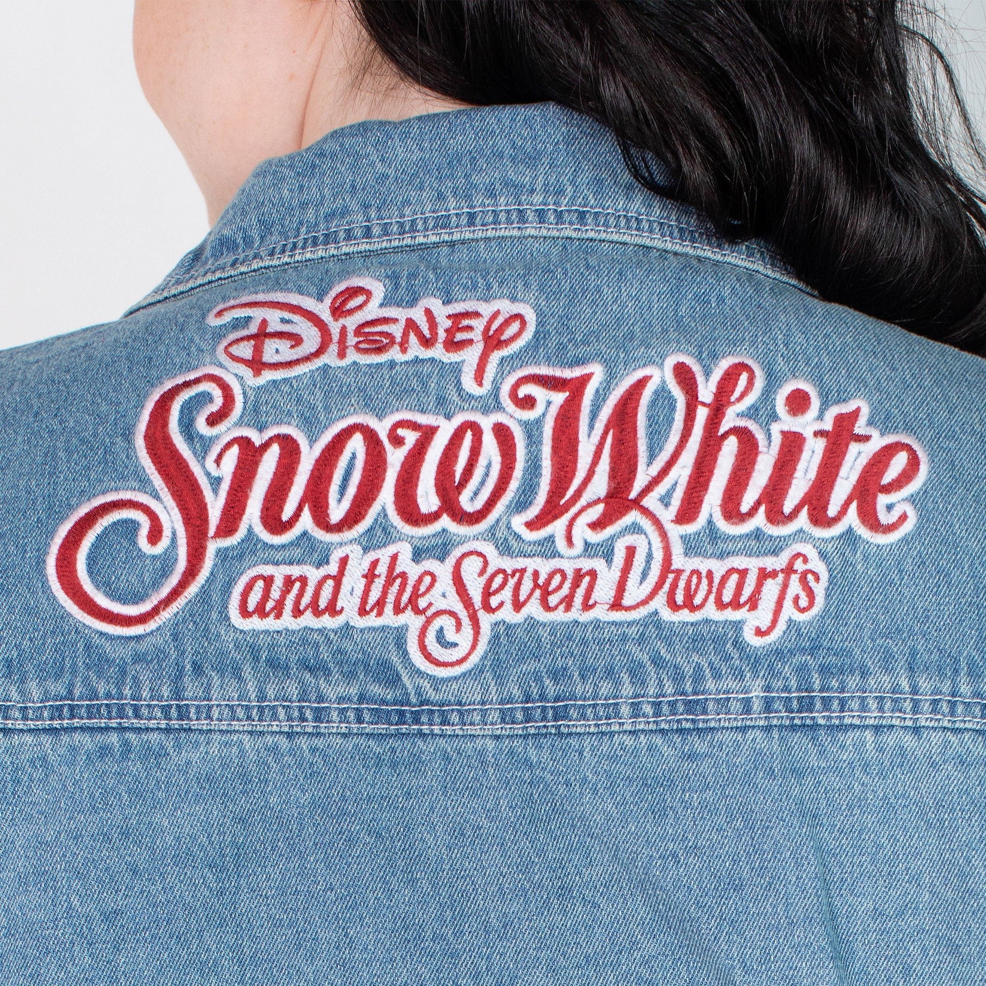 Snow White Anniversary Denim Jacket - Rockamilly-Tops-Vintage