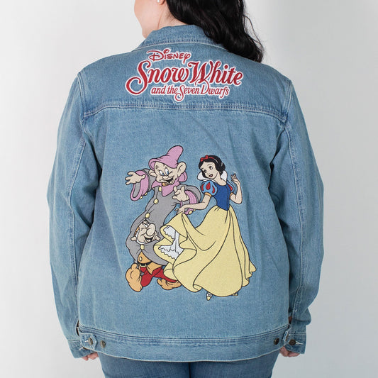 Snow White Anniversary Denim Jacket - Rockamilly-Tops-Vintage