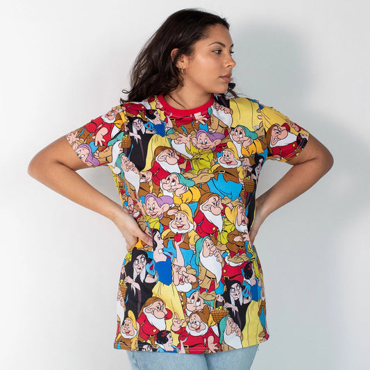 Snow White AOP Tee - Rockamilly-Tops-Vintage