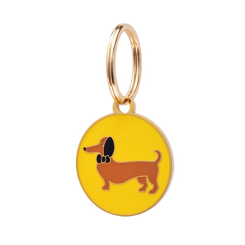 Spiffy the Sausage Dog Enamel Pet Charm - Rockamilly-Jewellery-Vintage