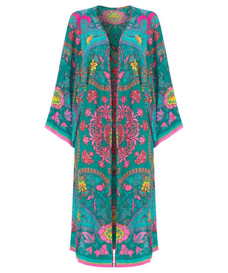 Tallulah Printed Kimono - Rockamilly-Jackets & Coats-Vintage