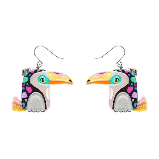Tara the Toucan Drop Earrings - Rockamilly-Jewellery-Vintage