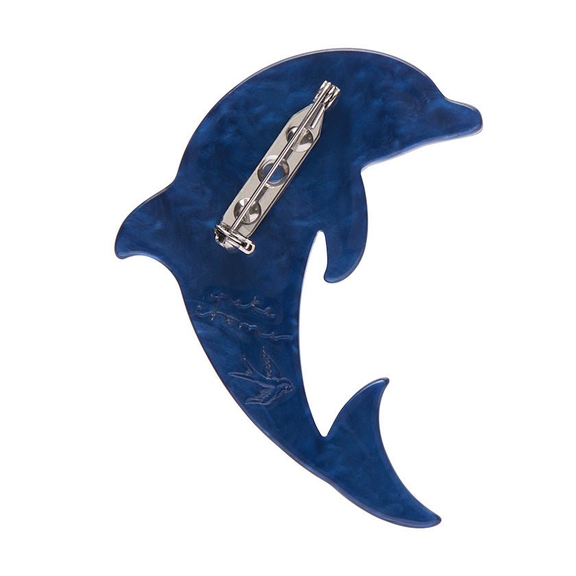 The Boastful Bottlenose Dolphin Brooch - Rockamilly-Jewellery-Vintage