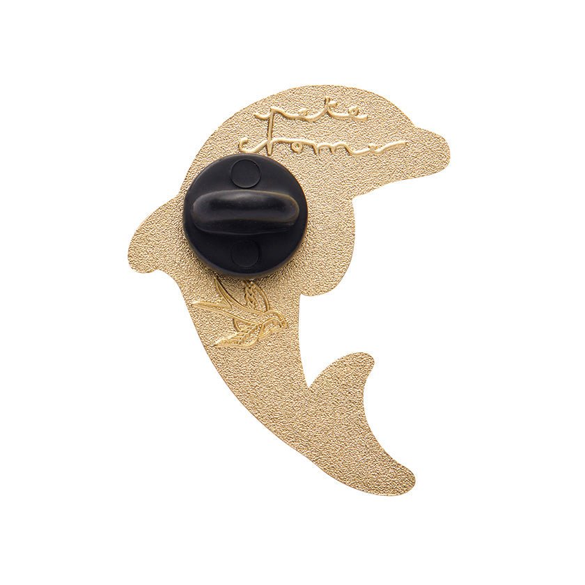 The Boastful Bottlenose Dolphin Enamel Pin - Rockamilly-Jewellery-Vintage