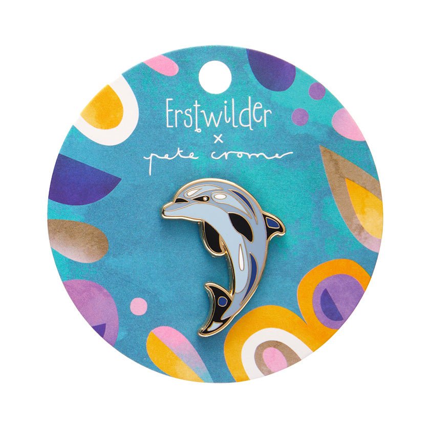 The Boastful Bottlenose Dolphin Enamel Pin - Rockamilly-Jewellery-Vintage