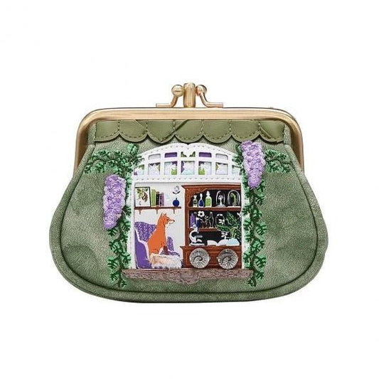 The Botanist Clipper Coin Purse - Rockamilly-Bags & Purses-Vintage