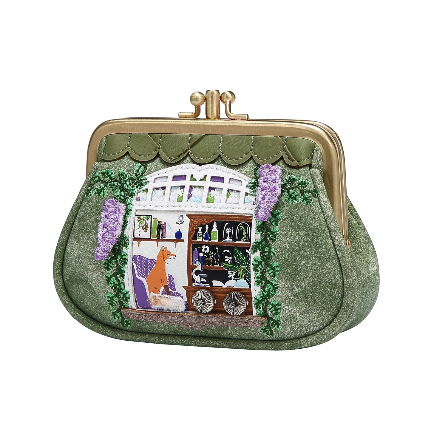 The Botanist Clipper Coin Purse - Rockamilly-Bags & Purses-Vintage