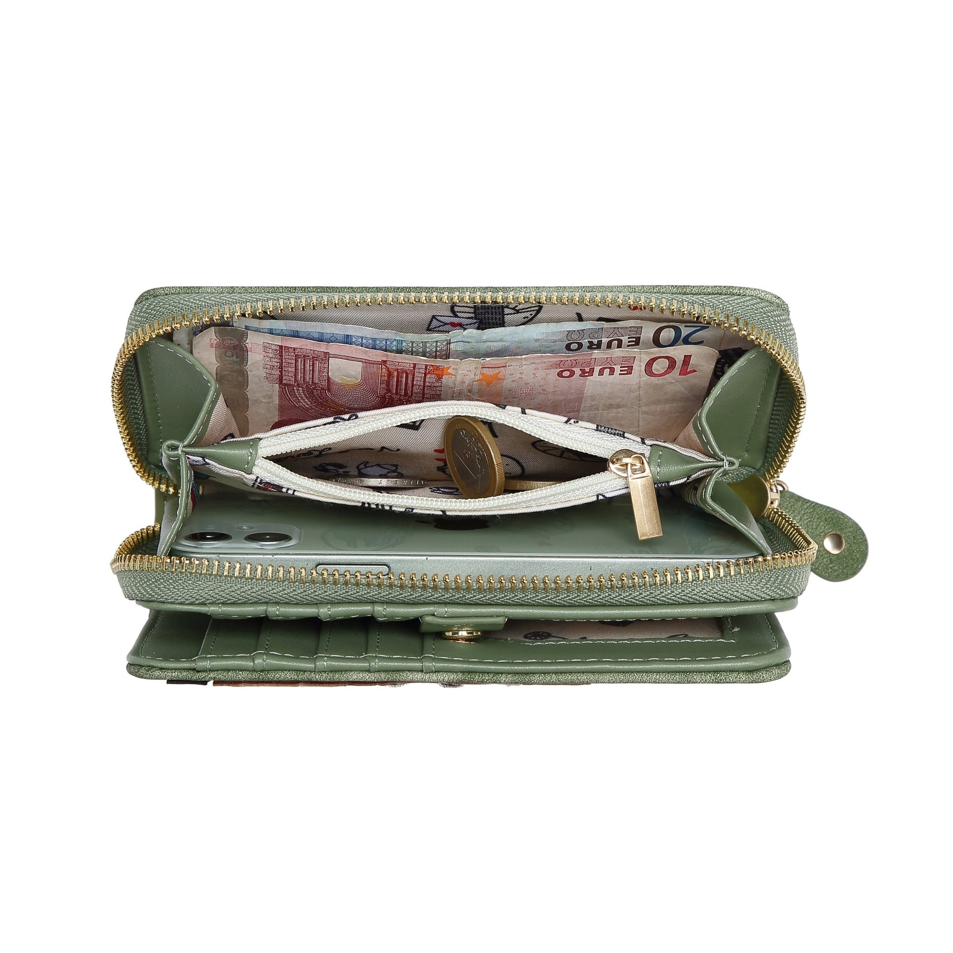 The Botanist Medium Ziparound Wallet - Rockamilly-Bags & Purses-Vintage