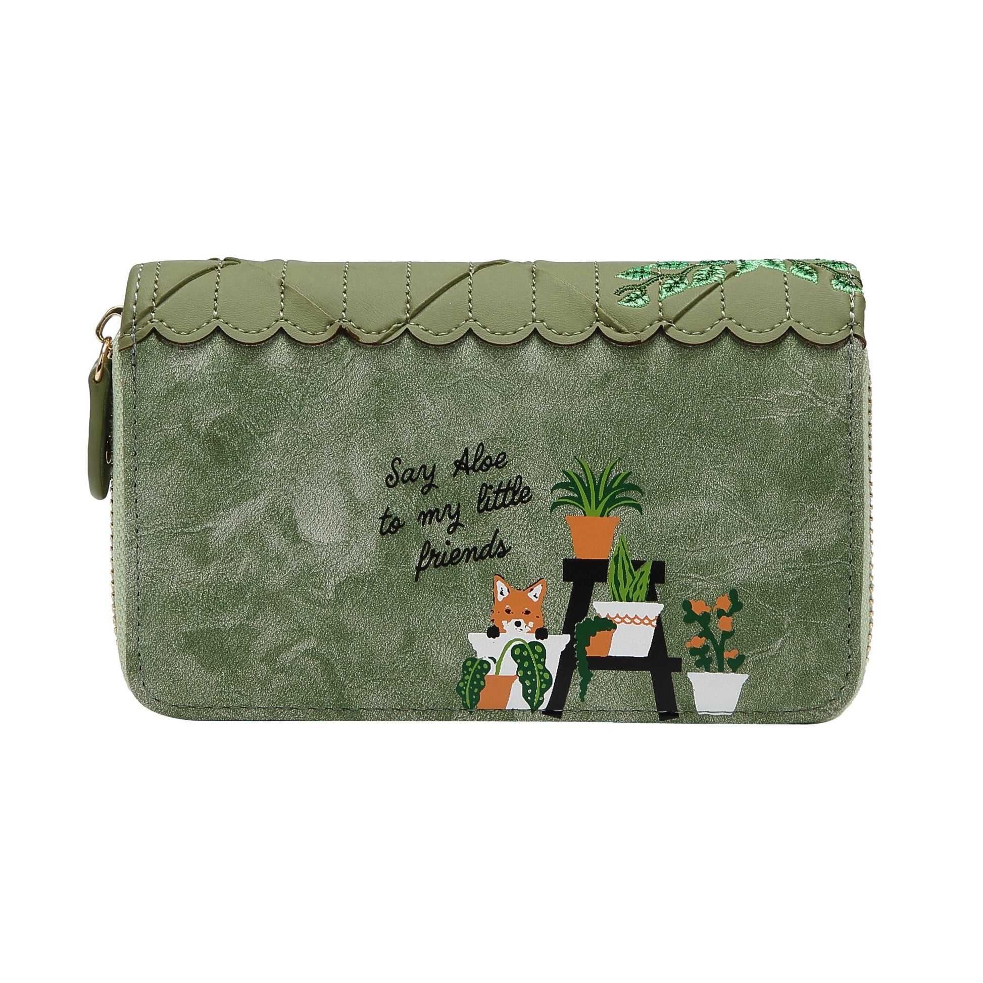 The Botanist Medium Ziparound Wallet - Rockamilly-Bags & Purses-Vintage