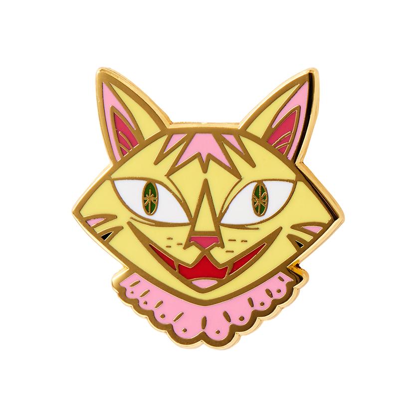 The Cheshire Cat Enamel Pin - Rockamilly-Jewellery-Vintage