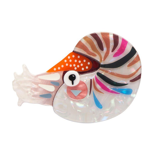 The Cryptic Chambered Nautilus Brooch - Rockamilly-Jewellery-Vintage