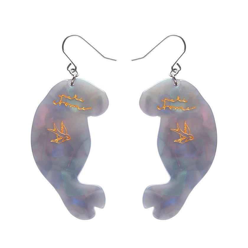 The Dutiful Dugong Drop Earrings - Rockamilly-Jewellery-Vintage