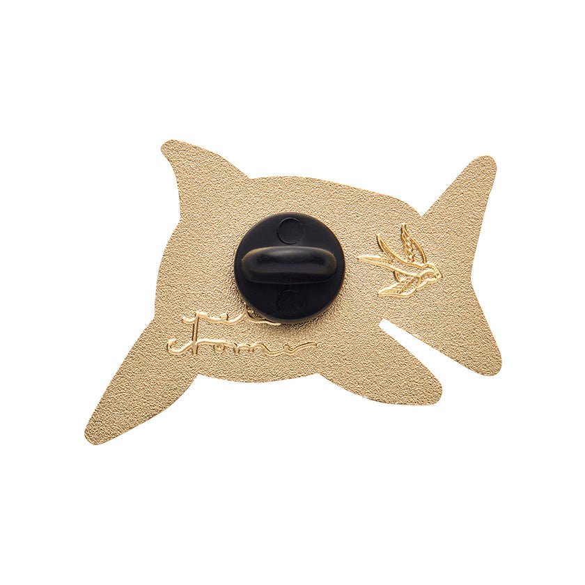 The Guileless Great White Shark Enamel Pin - Rockamilly-Jewellery-Vintage