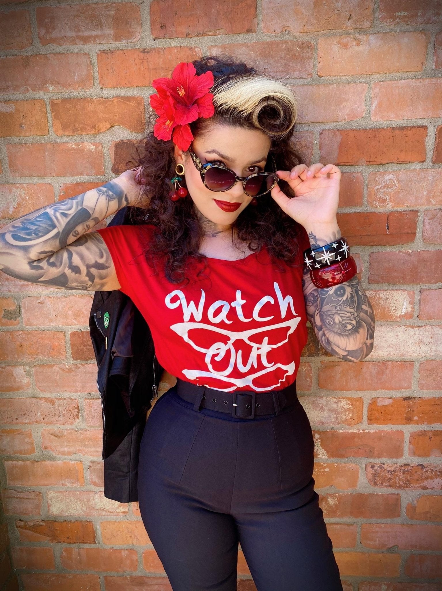'The Jan' Watch Out! Marilyn Tee - Rockamilly-Tops-Vintage