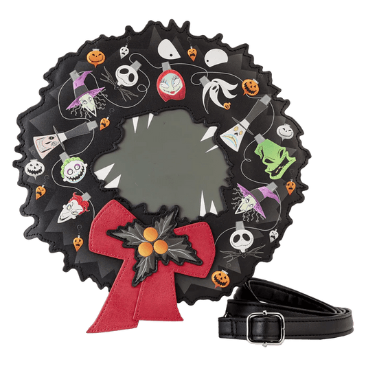 The Nightmare Before Christmas Figural Wreath Cross Body Bag - Rockamilly-Bags & Purses-Vintage