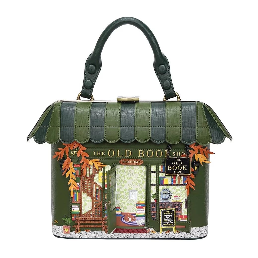 The Old Bookshop - Green Edition - Grab Bag - Rockamilly-Bags & Purses-Vintage