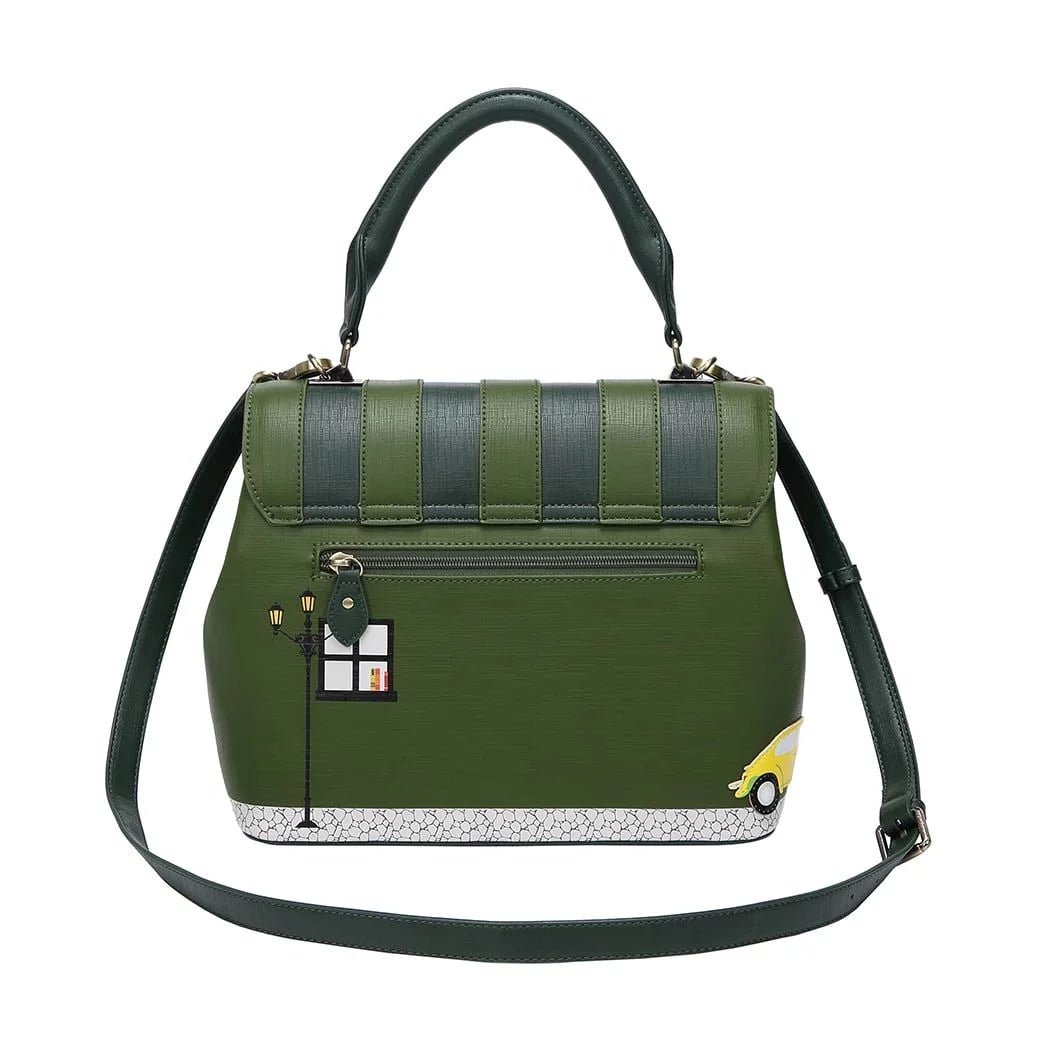 The Old Bookshop - Green Edition - Grace Bag - Rockamilly-Bags & Purses-Vintage