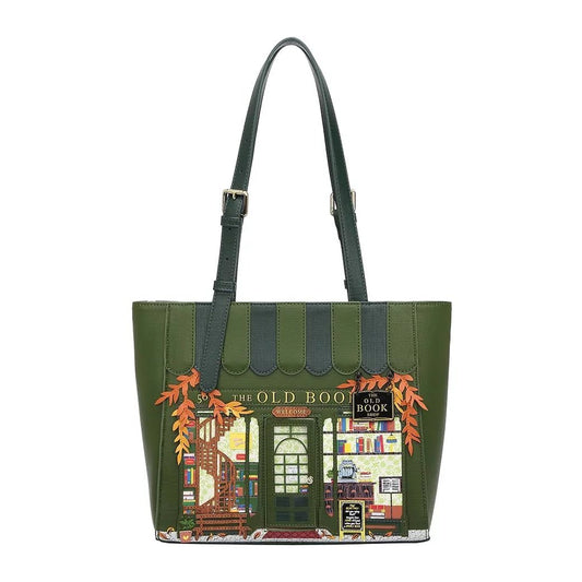 The Old Bookshop - Green Edition - Shopper - Rockamilly-Bags & Purses-Vintage