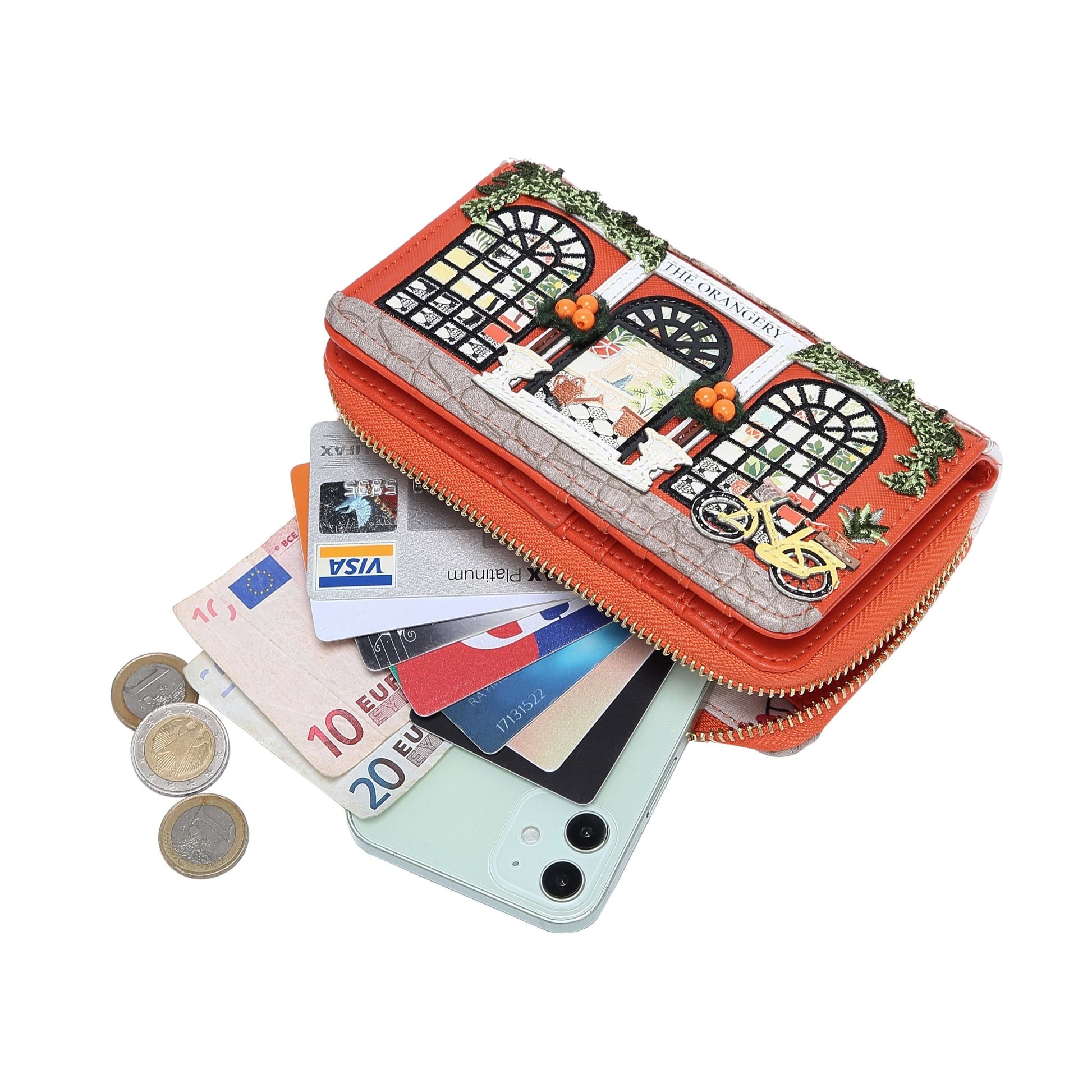 The Orangery Medium Ziparound Wallet - Rockamilly-Bags & Purses-Vintage