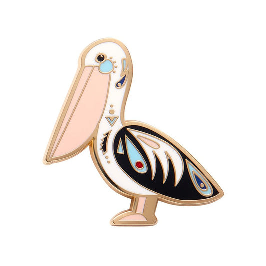 The Perceptive Pelican Enamel Pin - Rockamilly-Jewellery-Vintage