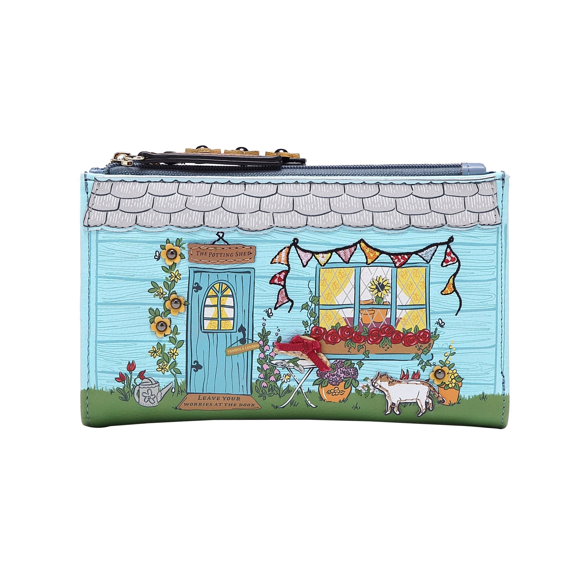 The Potting Shed Soft Foldover Wallet - Rockamilly-Bags & Purses-Vintage