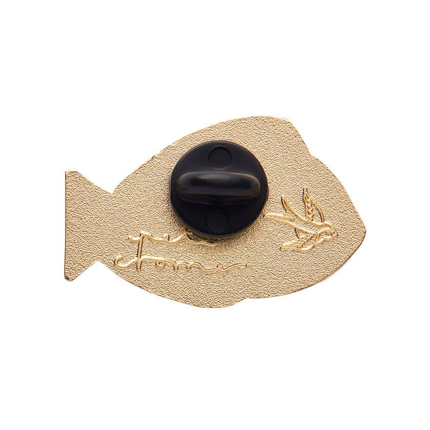 The Sartorial Surgeon Fish Enamel Pin - Rockamilly-Jewellery-Vintage