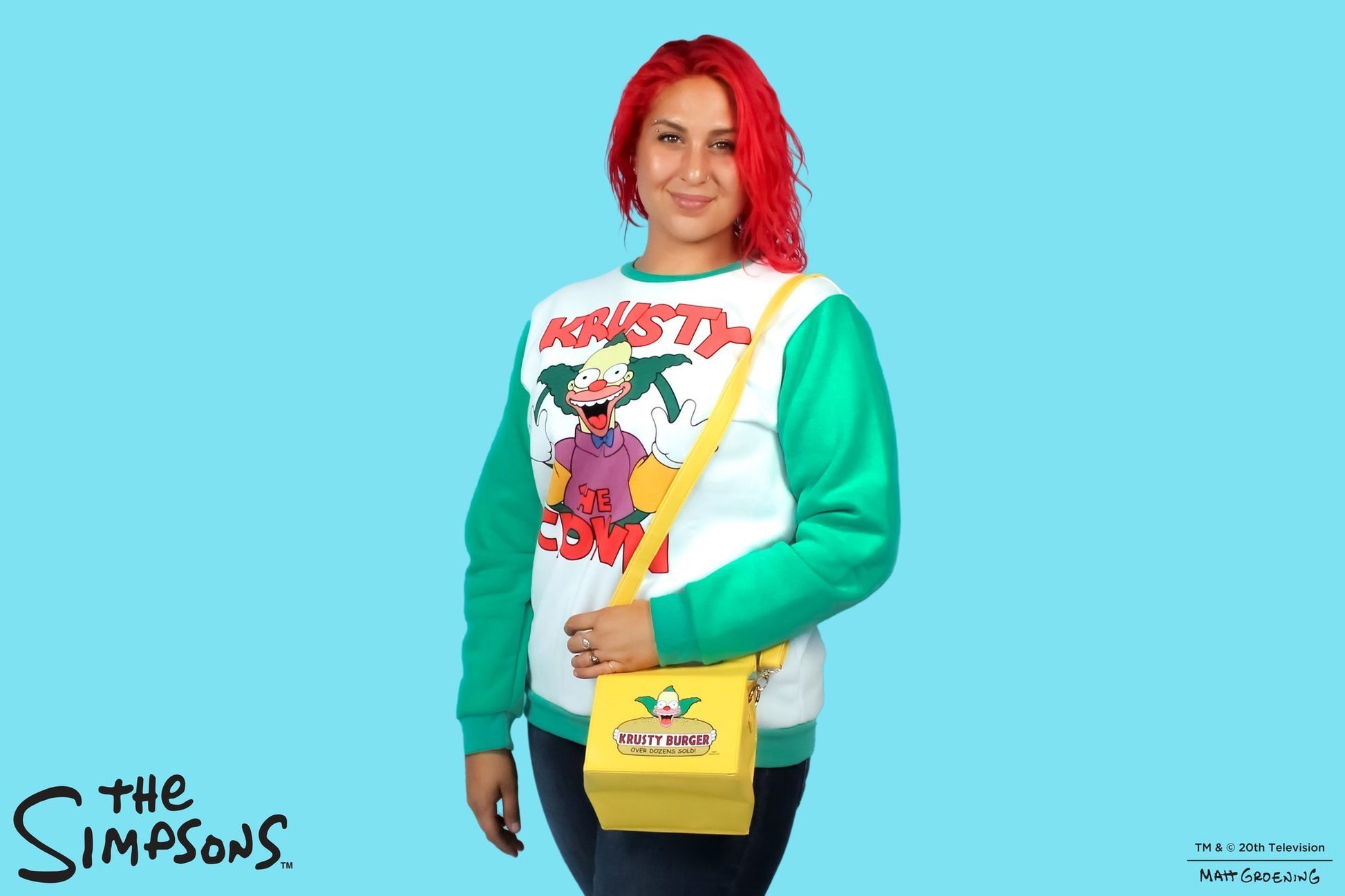 The Simpsons Krusty The Clown Crew Neck Sweater - Rockamilly-Tops-Vintage