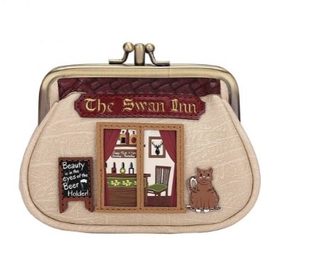 The Swan Inn Clipper Coin Purse - Rockamilly-Bags & Purses-Vintage