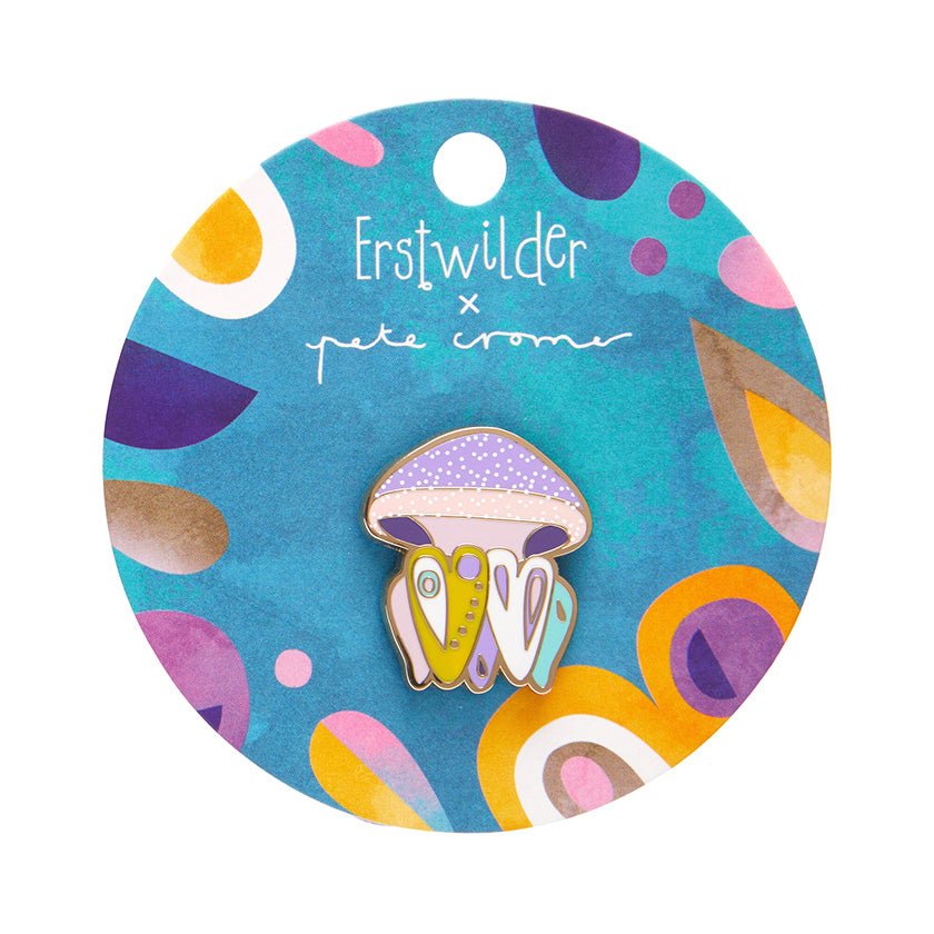 The Whimsical White Spotted Jellyfish Enamel Pin - Rockamilly-Jewellery-Vintage