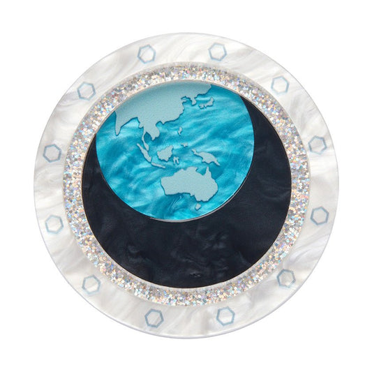 Tiny Blue Dot Brooch - Rockamilly-Jewellery-Vintage